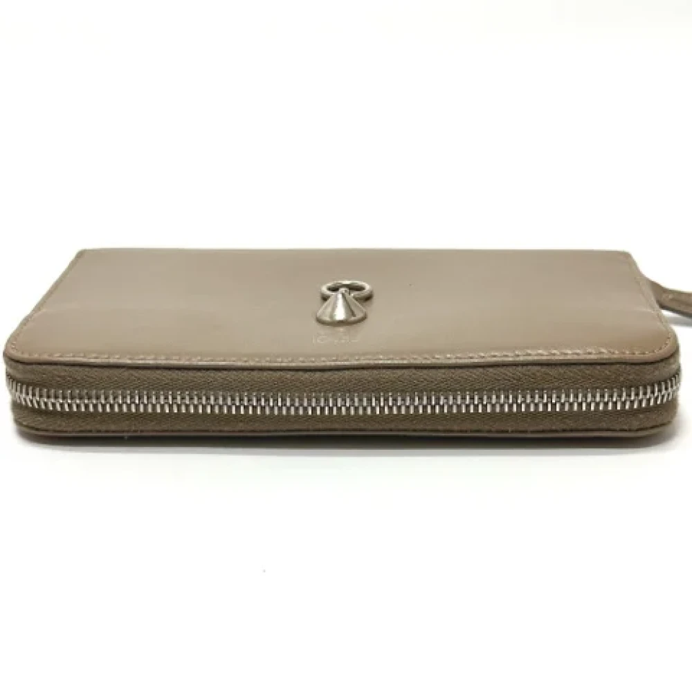 Fendi Vintage Pre-owned Leather wallets Beige Heren