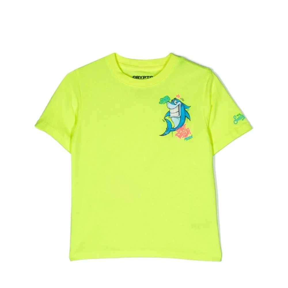Saint Barth Samenwerking Shark T-shirt Green Heren