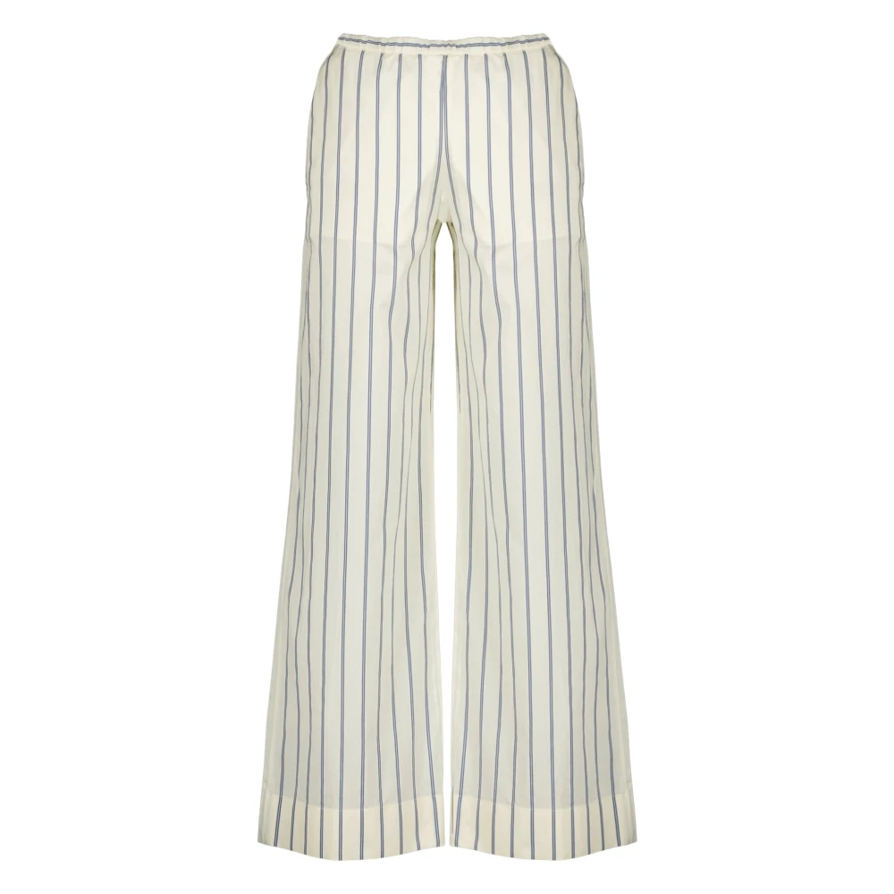 Moncler Mujer Blanco - Pantalones Anchos A Rayas - Trousers - S