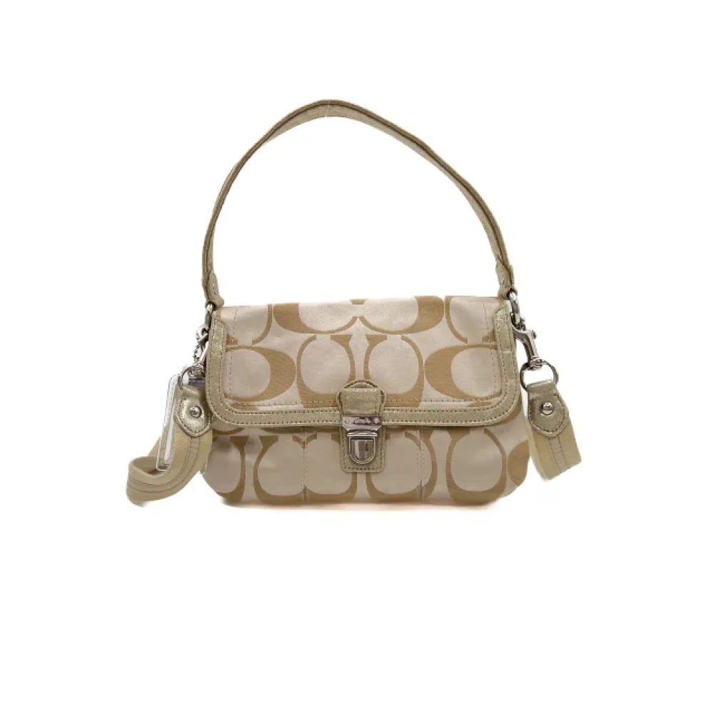 Coach Pre-owned Leather shoulder-bags Beige Dames