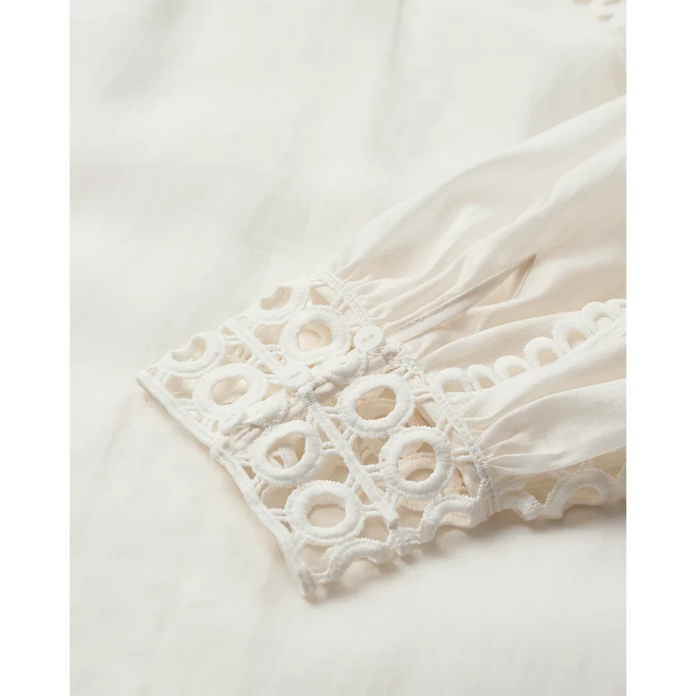 Copenhagen Muse Kant Band Shirt Jet Stream White Dames