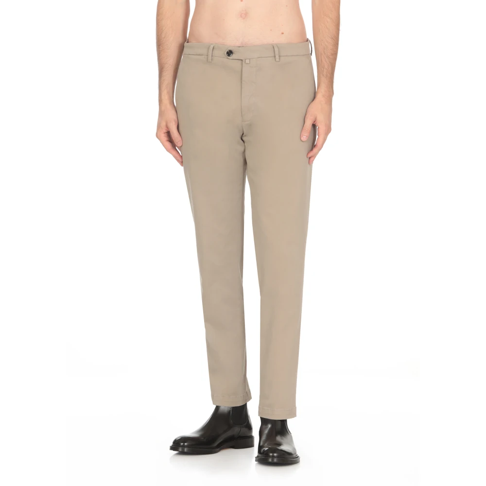 Briglia Beige Katoenen Broek met Zakken Beige Heren