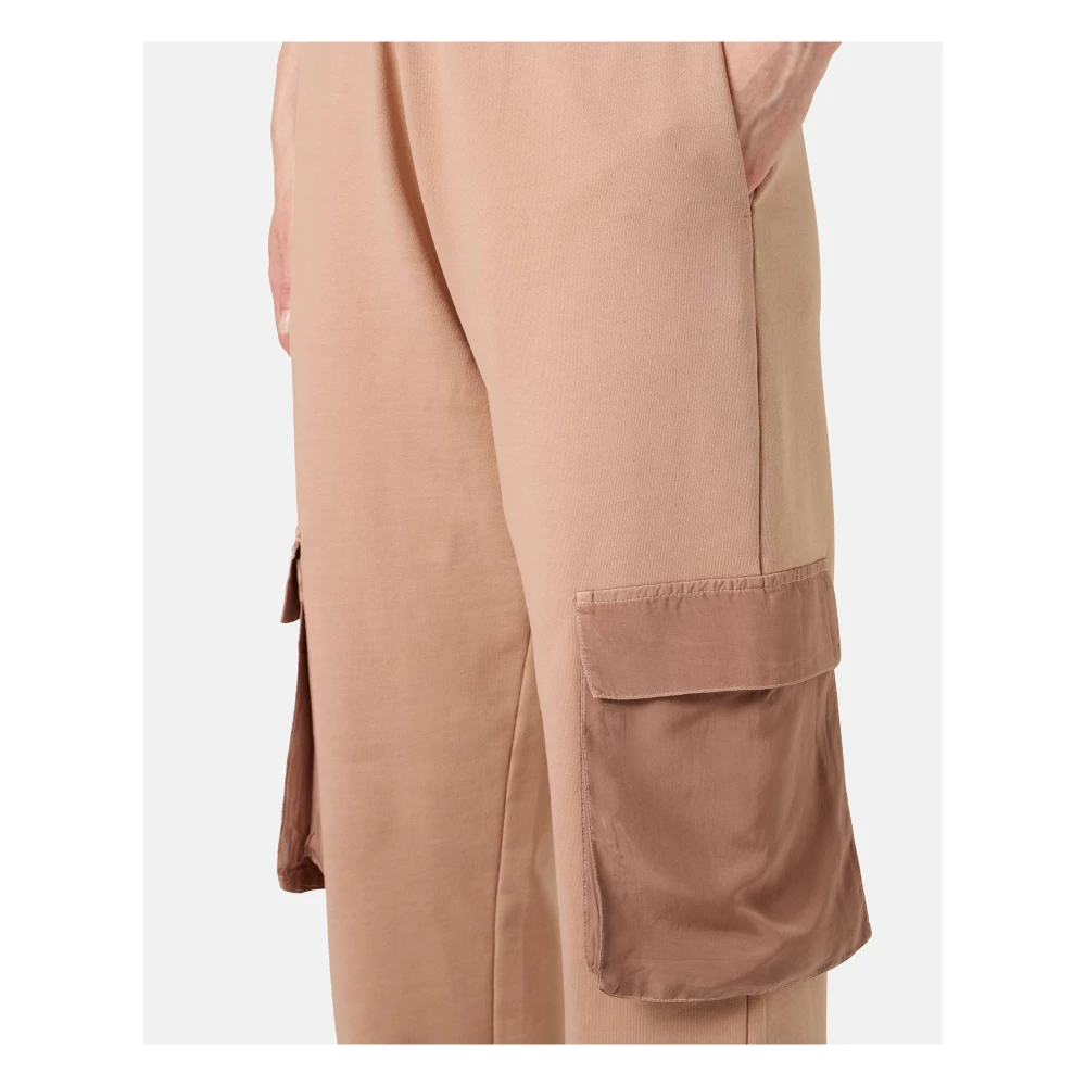 Iceberg Blush gekleurde katoenen fleece broek Pink Dames