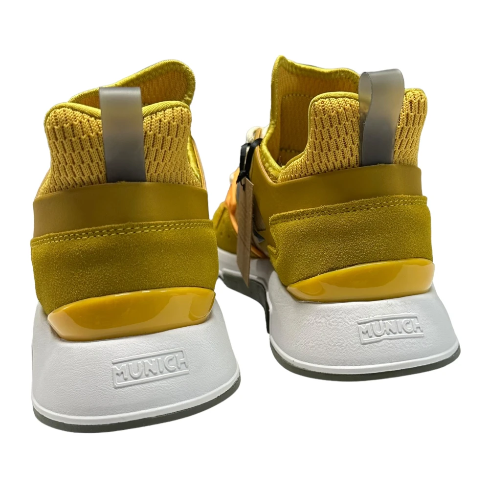 Munich Sneaker van suède en nylon rubberen zool Yellow Heren