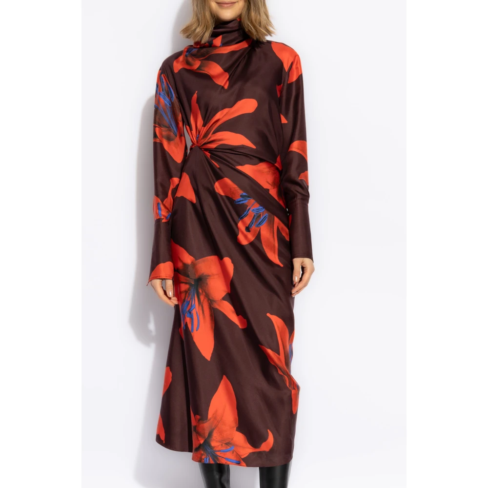 alexander mcqueen Zijden jurk Red Dames
