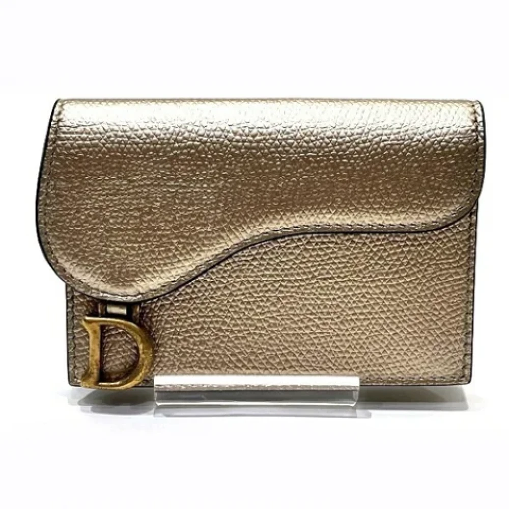 Dior Vintage Pre-owned Leather wallets Yellow Dames