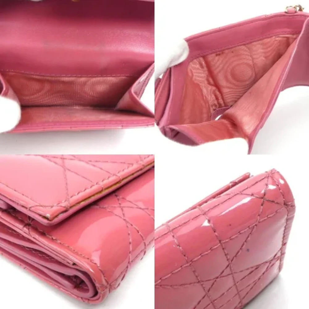 Dior Vintage Pre-owned Leather wallets Pink Dames