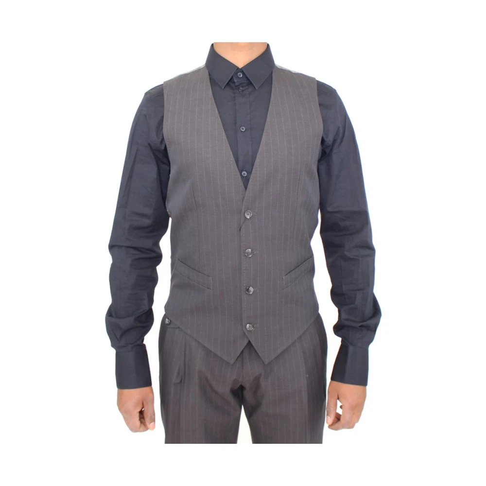 Dolce & Gabbana Suit Vests Gray Heren