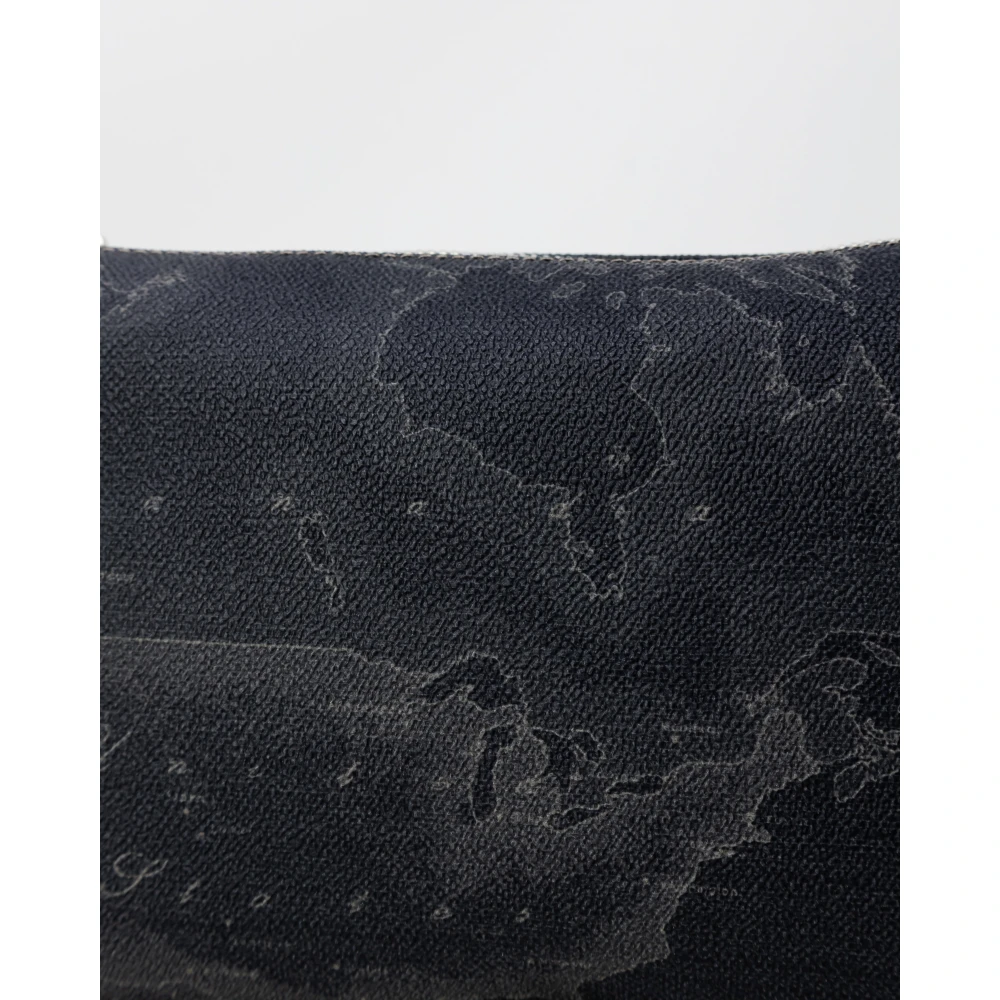 Alviero Martini 1a Classe Zwarte Tote Tas Leer Katoen Mix Black Dames