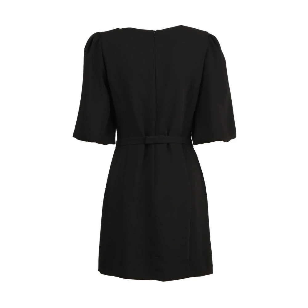 Kocca Polyester jurk met ballonmouwen Black Dames