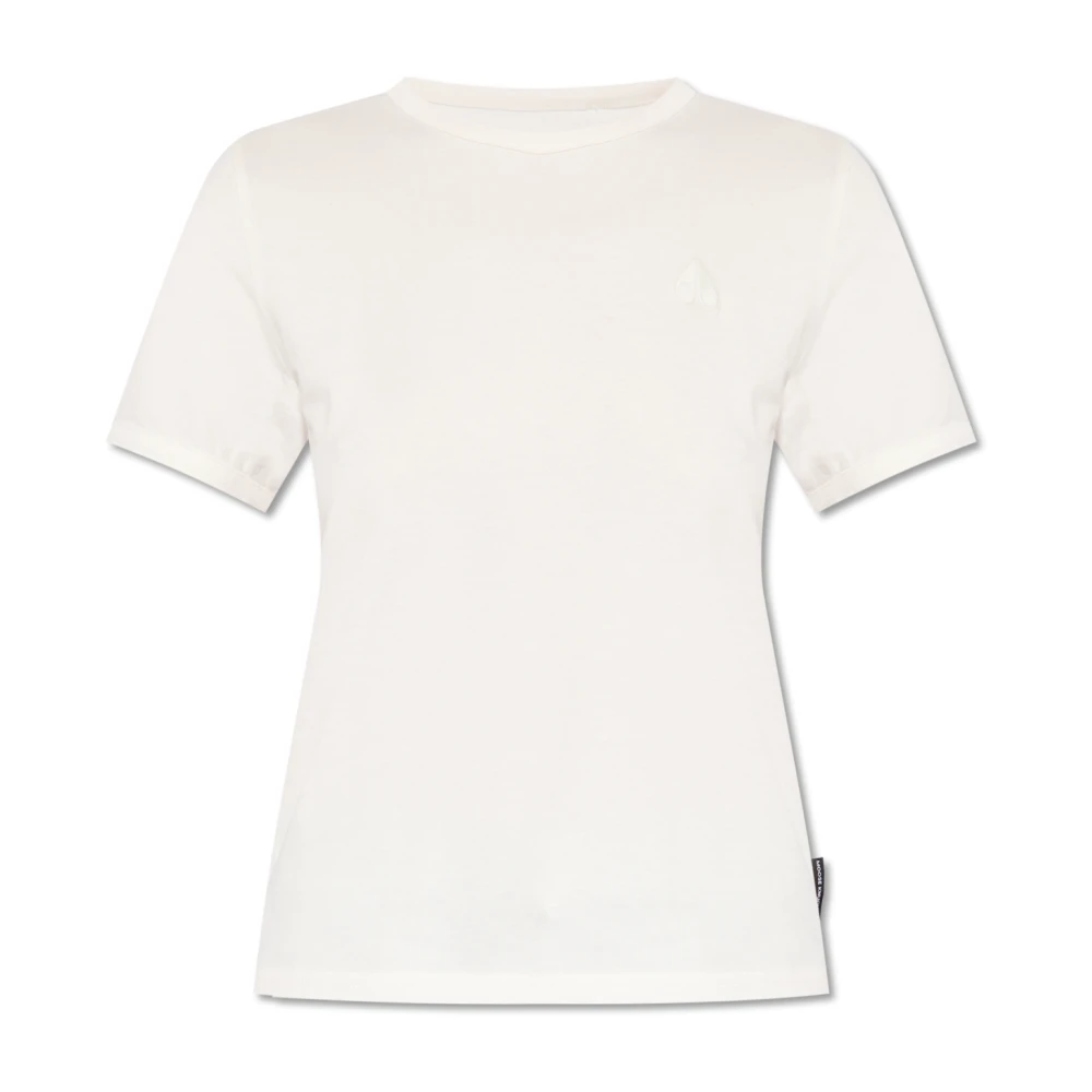 Moose Knuckles T-shirt med logotyp White, Dam