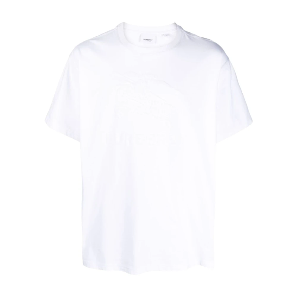 Burberry Witte Jacquard Logo T-shirt White Heren