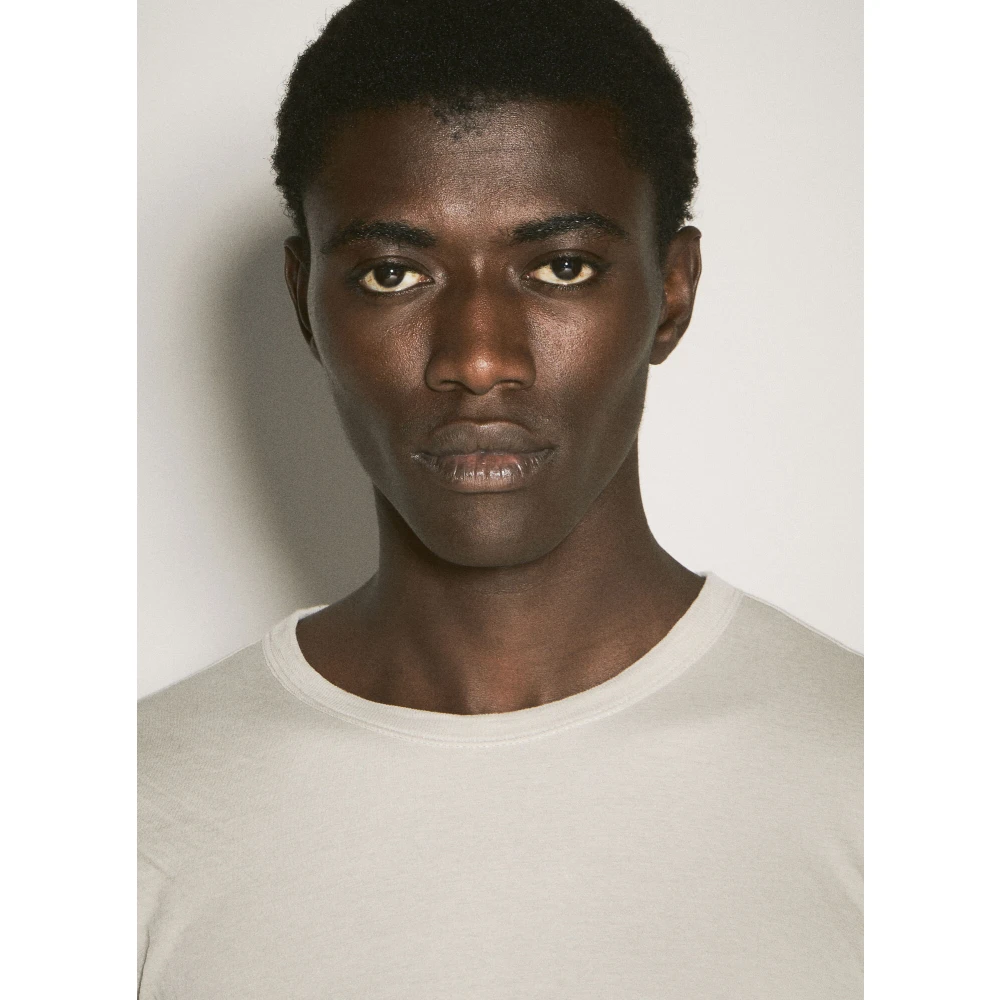 Rick Owens Gelaagd Langmouw Crewneck T-Shirt White Heren
