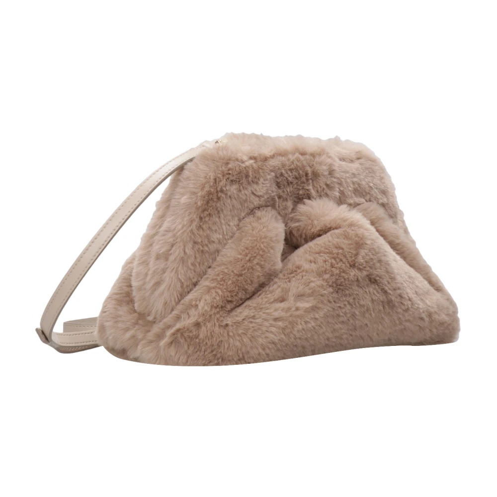 THEMOIRè Vegan Bont Clutch Tas Duif Grijs Beige Dames