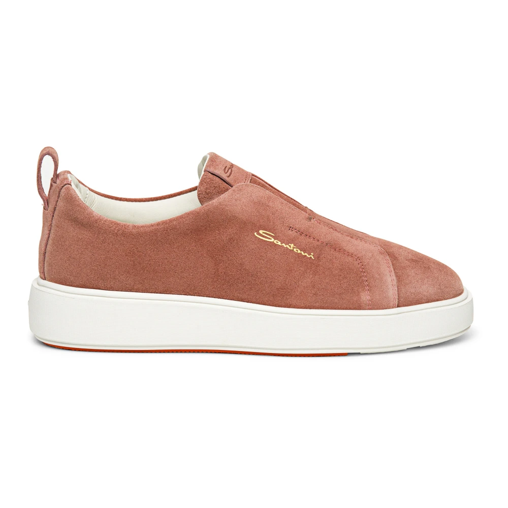 Santoni Suede Slip-On Sneaker Dames Schoenen Roze