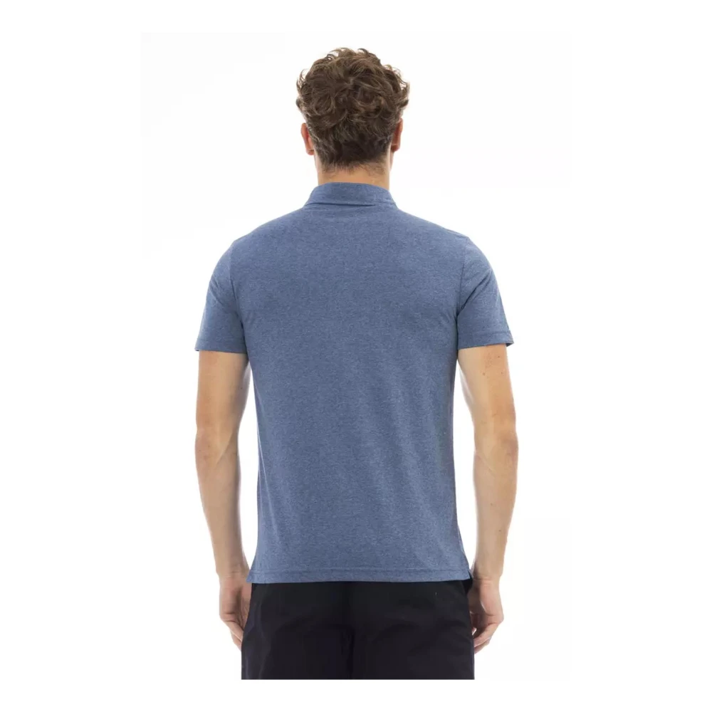 Baldinini Geborduurde katoenen polo shirt Blue Heren