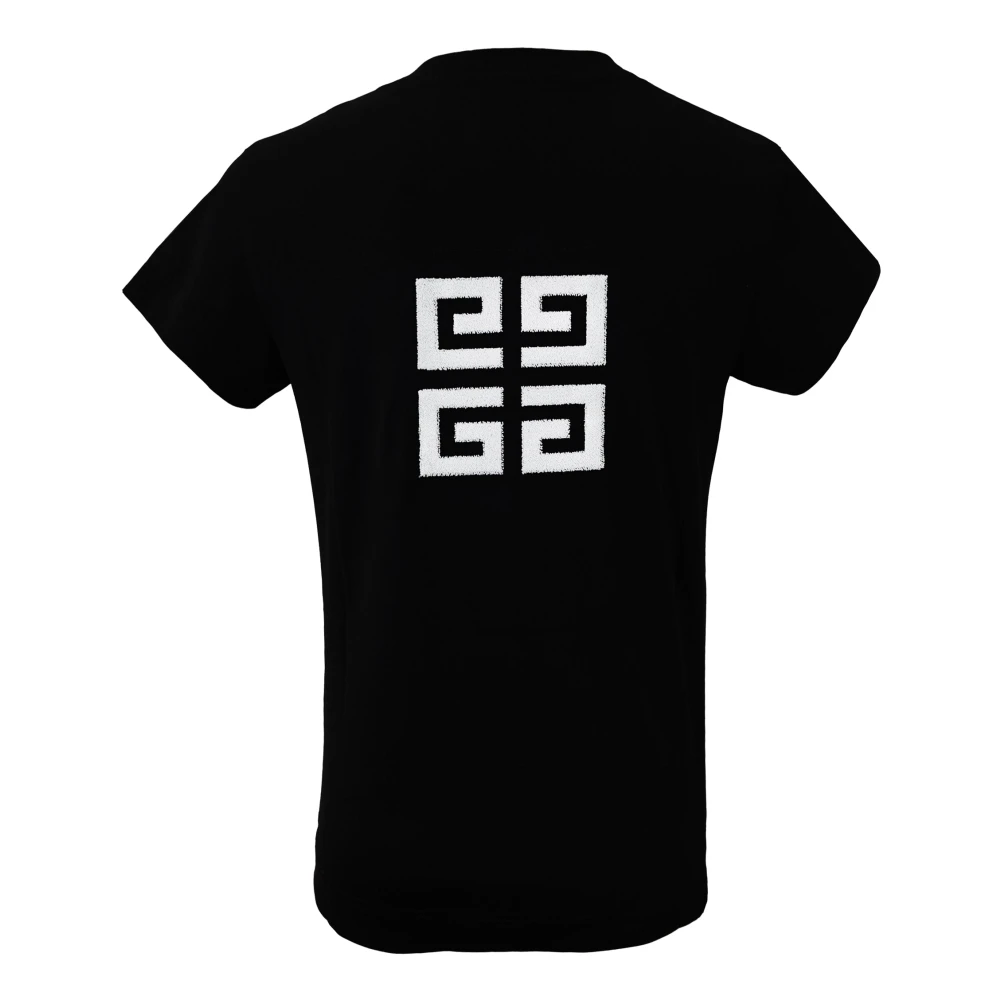 Givenchy Zwart T-shirt met Handtekening Logo Black Heren