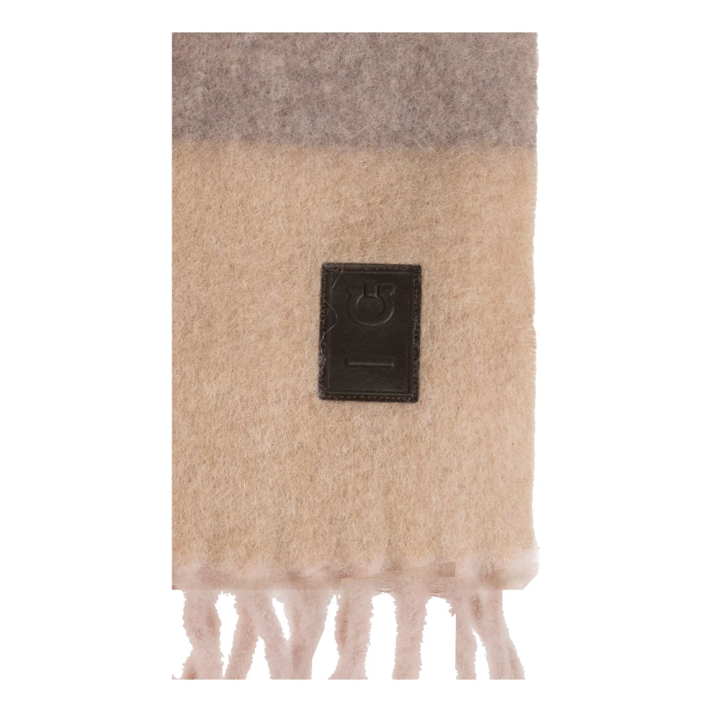 Salvatore Ferragamo Wollen sjaal Beige Dames
