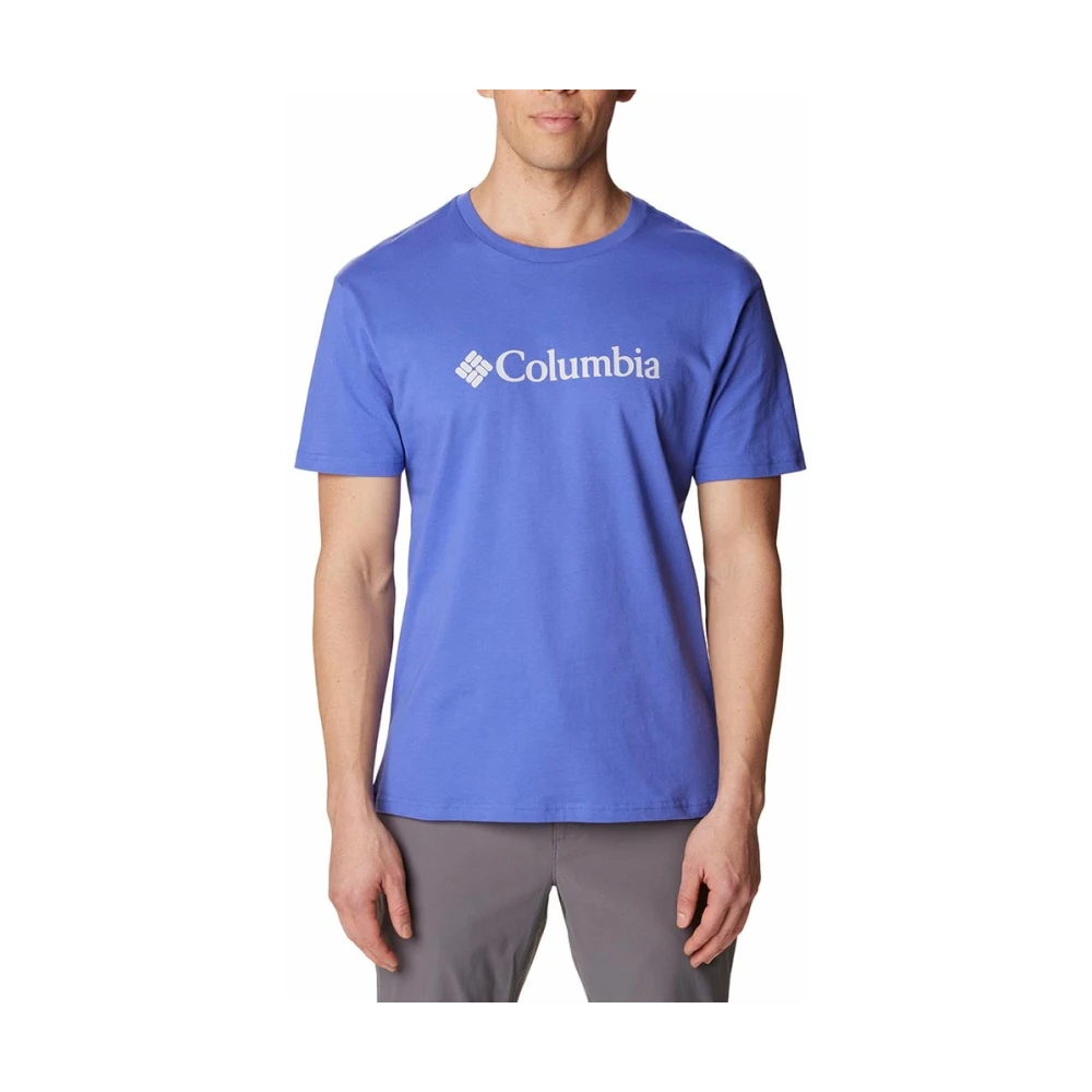 Columbia Basis Logo Korte Mouw T-shirt Blue Heren