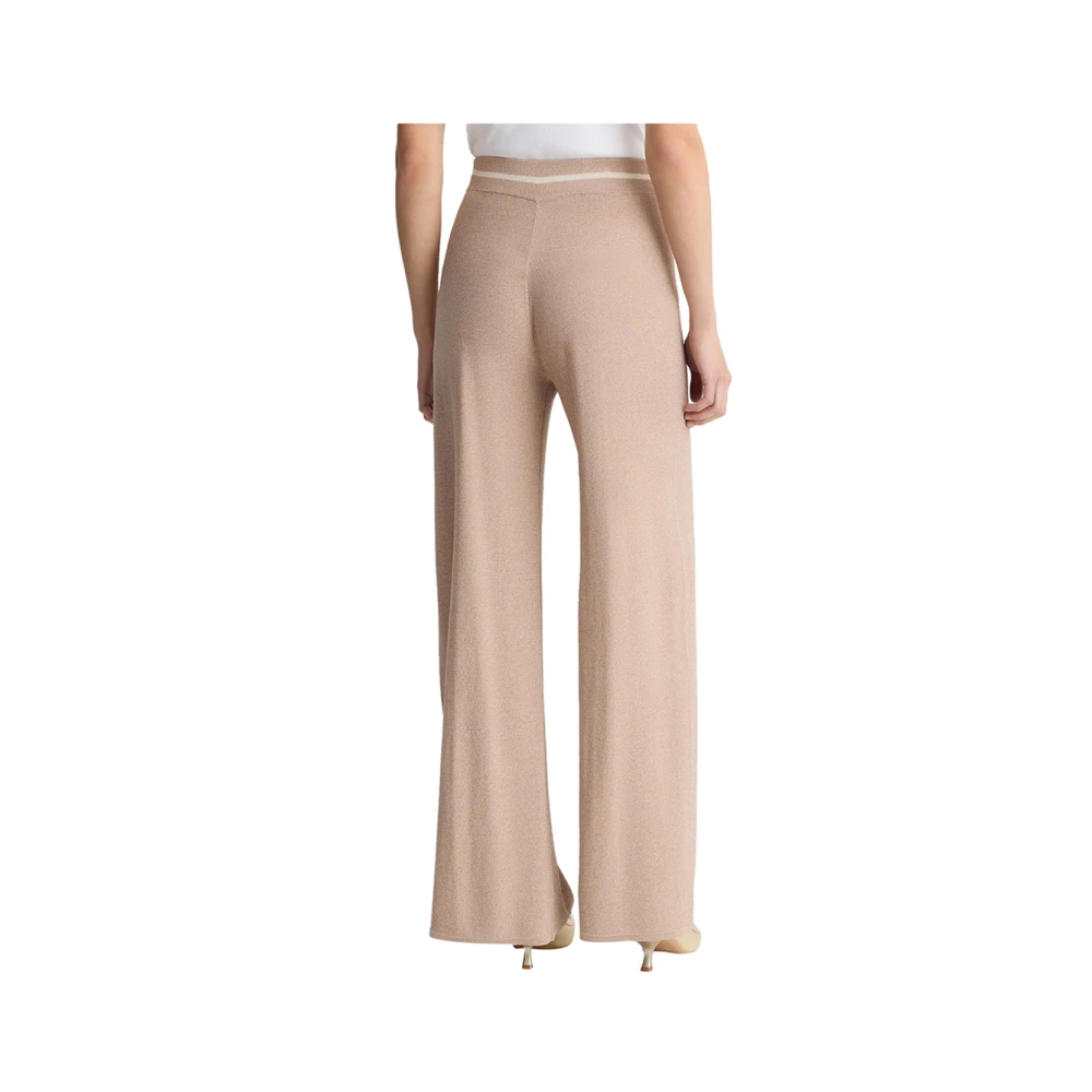 Liu Jo Elegante Beige Broek met Strikdetail Beige Dames