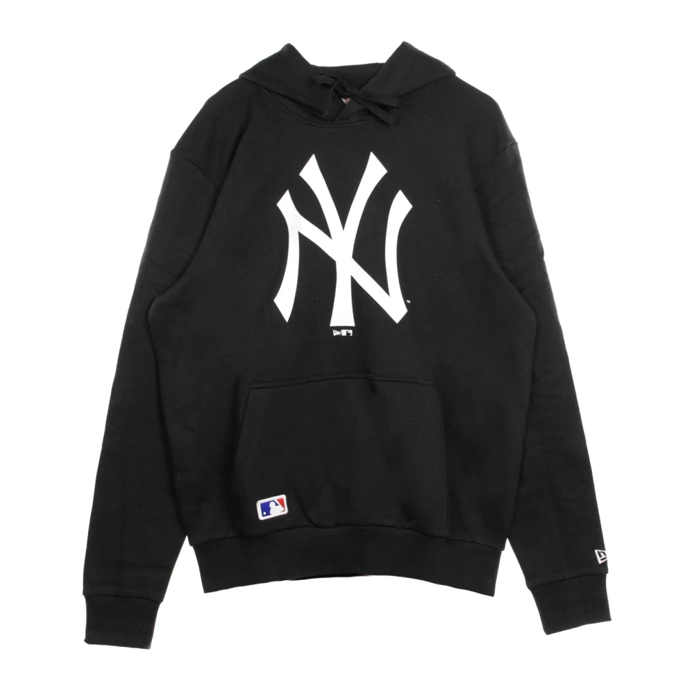 New era MLB Team Logo Hoodie Zwart Wit Black Heren