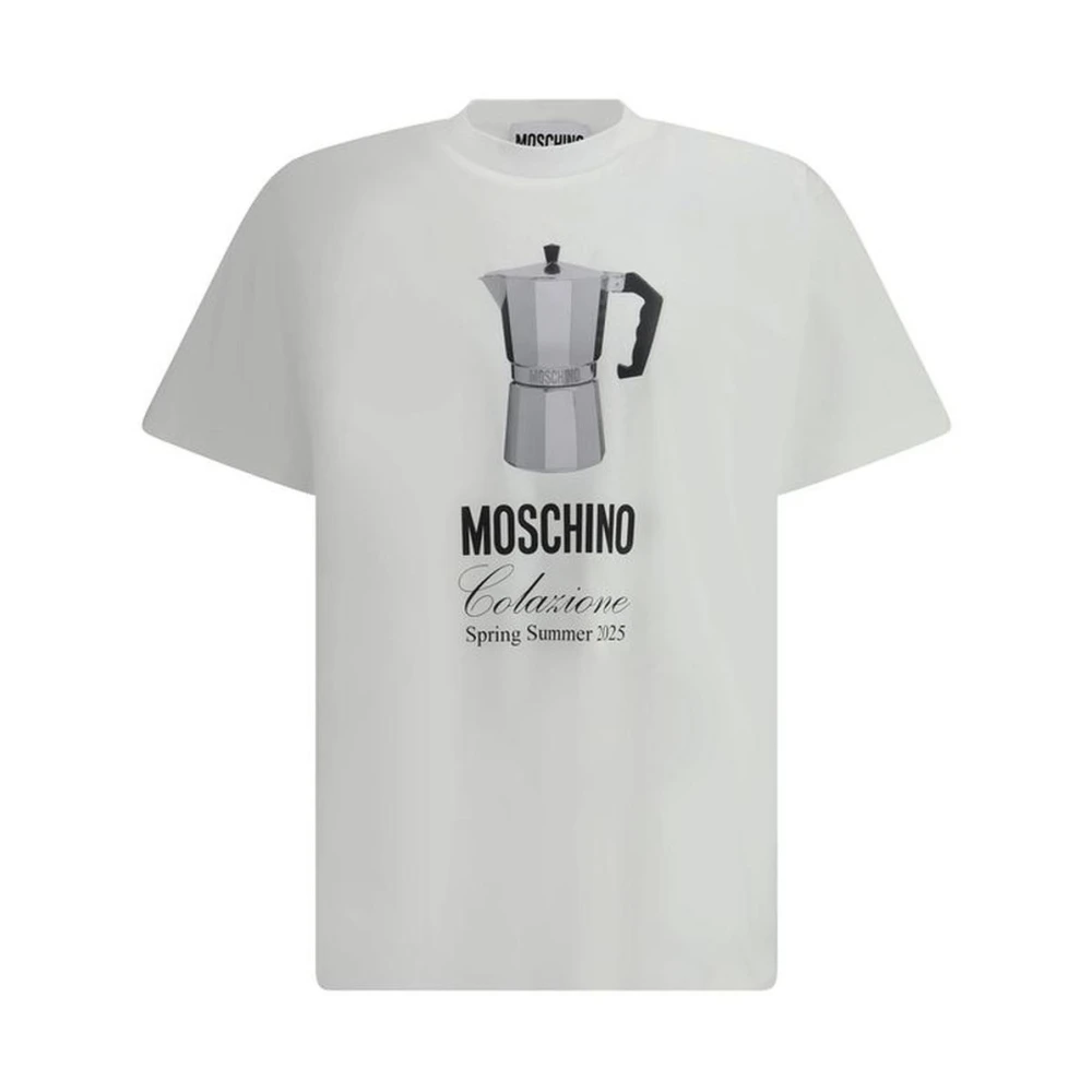 Moschino Casual Katoenen T-Shirt voor Mannen White Heren