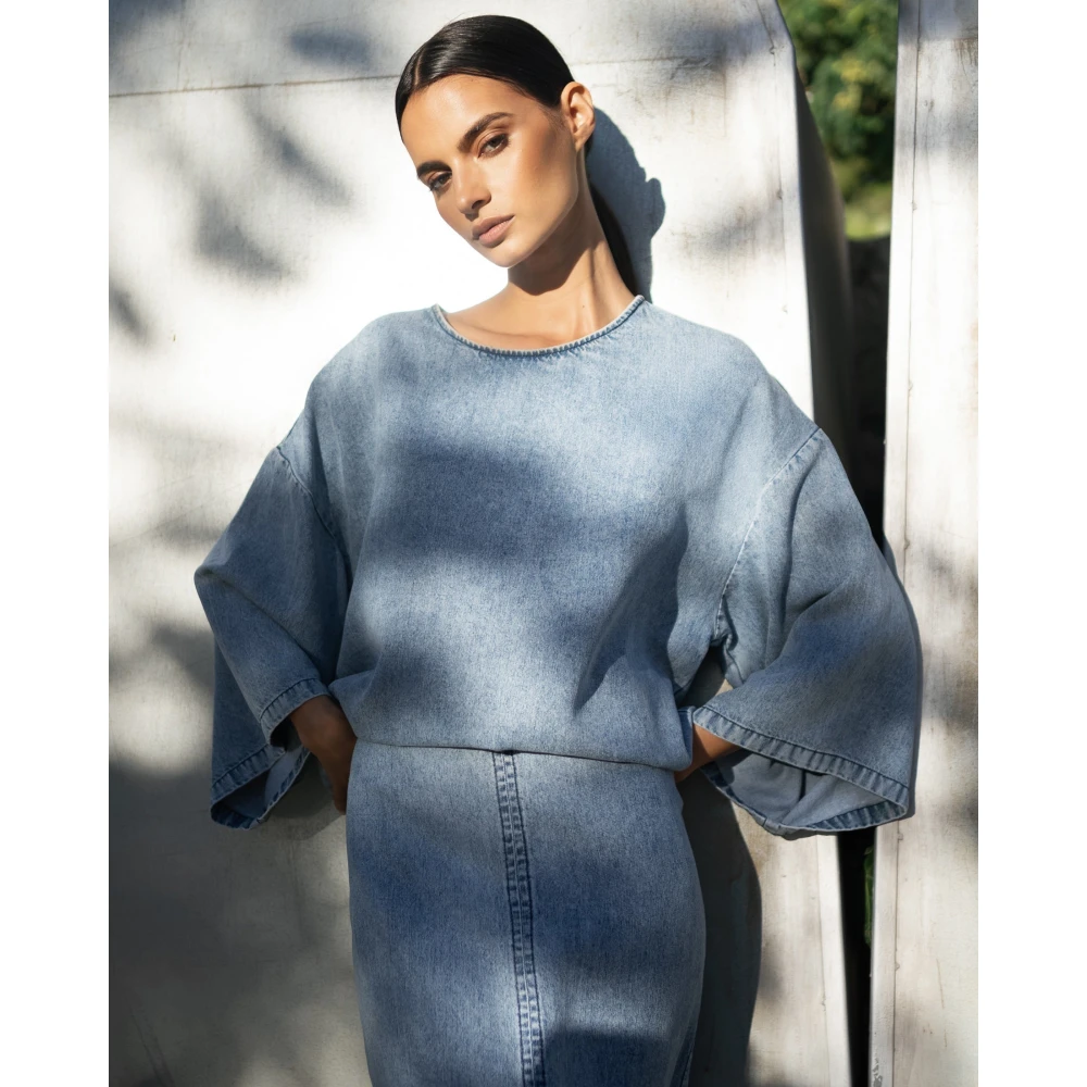 March23 Mapimi Blouse Blue Dames