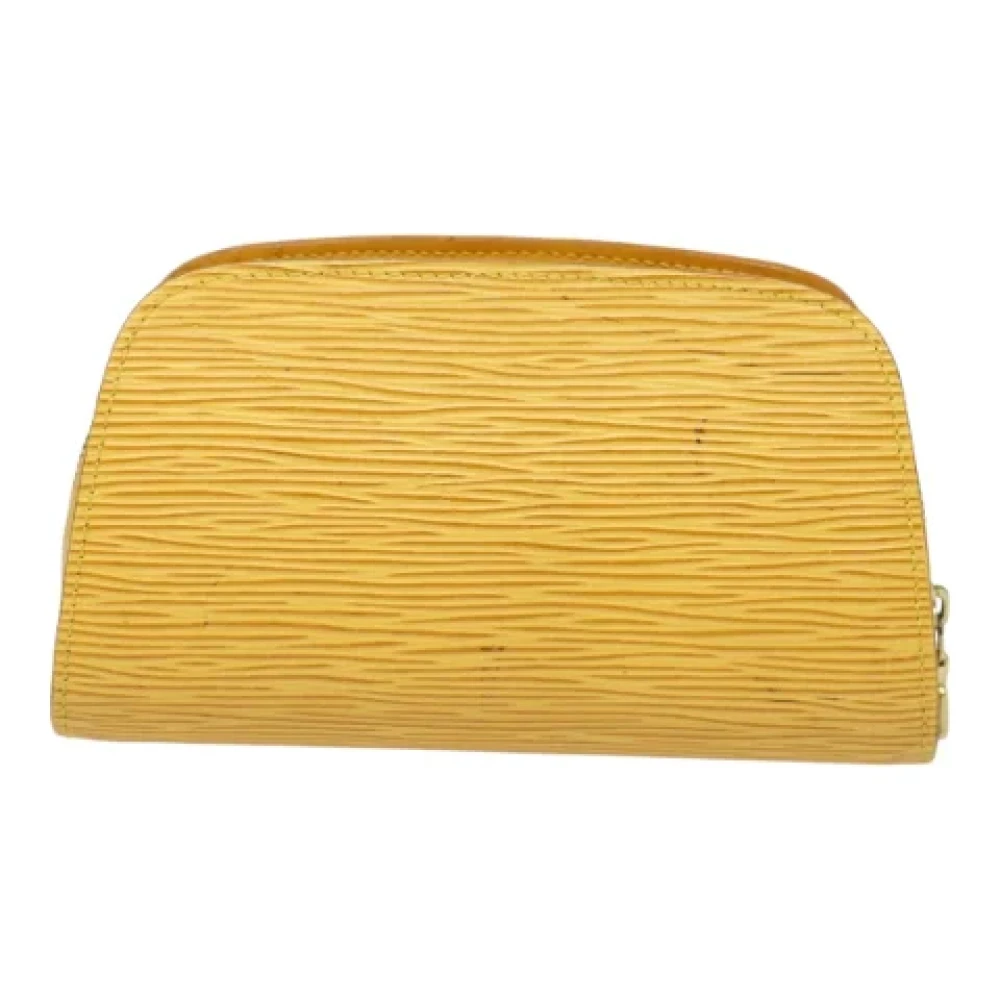 Louis Vuitton Vintage Pre-owned Leather pouches Yellow Dames