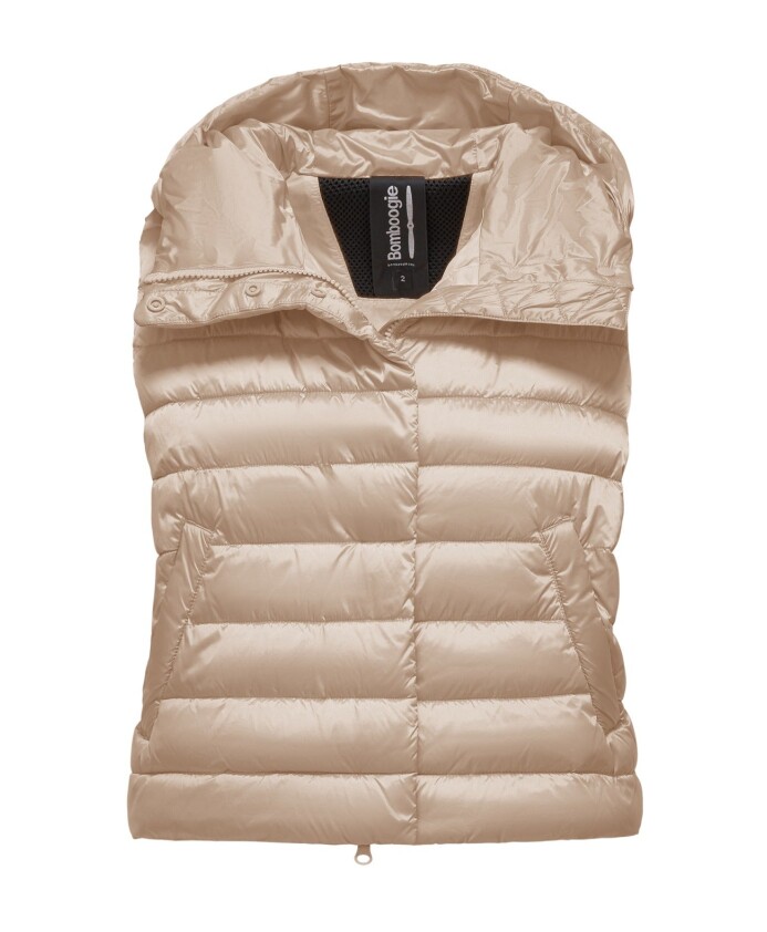 shiny-nylon-padded-vest-with-hood