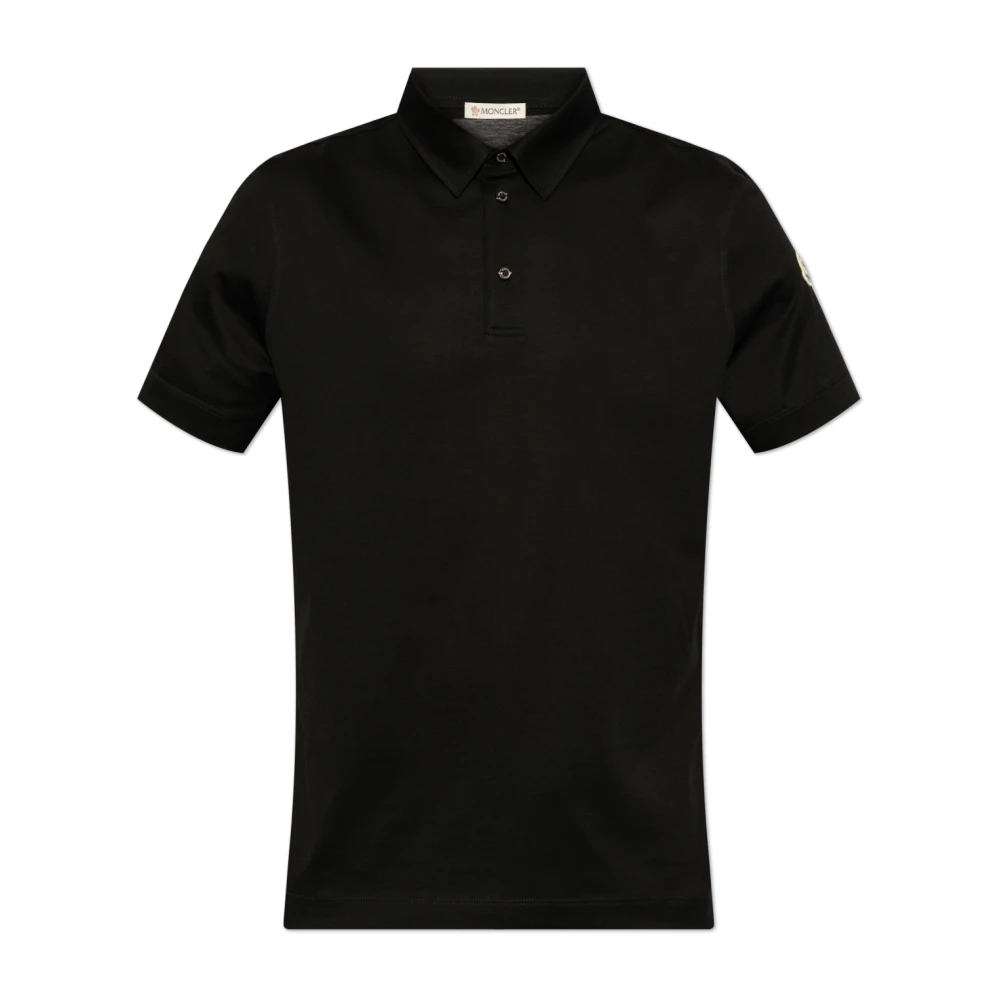Moncler Katoenen polo Black Heren