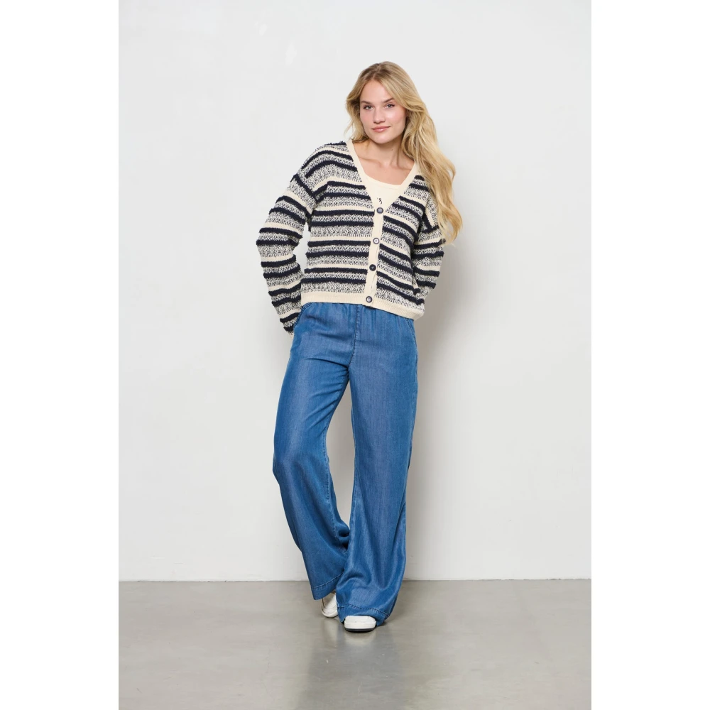 &Co Woman Wijde Broek Zomerse Stijl Blue Dames