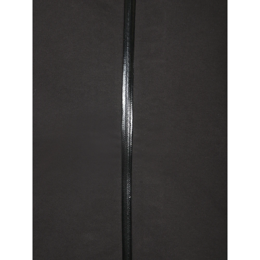 Moncler Zwarte Hoodie met Ritszakken Black Heren