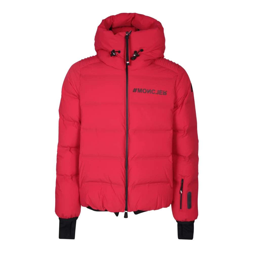 Moncler Korte donsjas lange mouwen reguliere pasvorm Red Dames