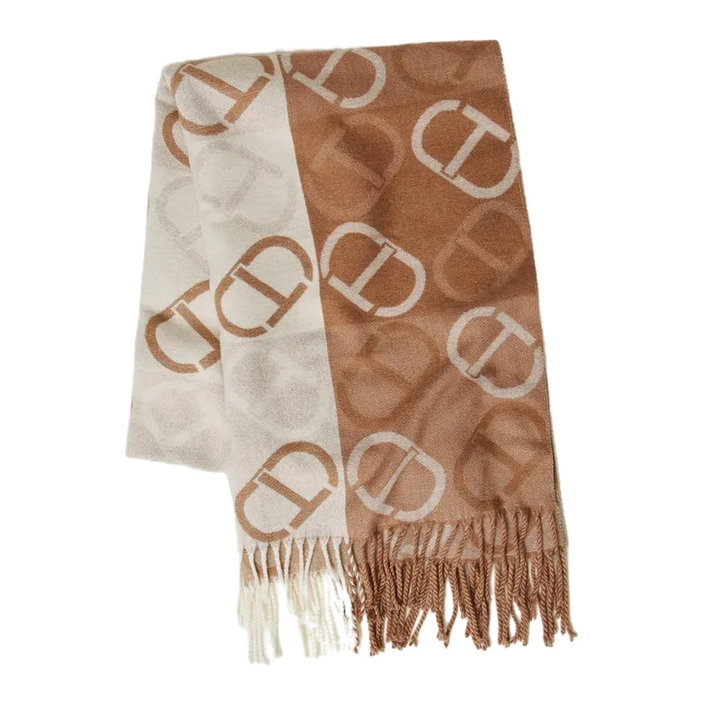 Twinset Elegante Sjaal voor Vrouwen Brown Dames