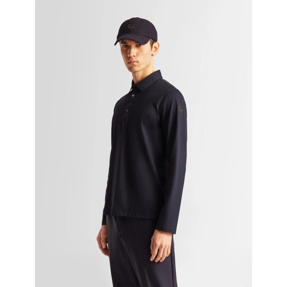 Fusalp Lange Mouw Poloshirt Blue Heren