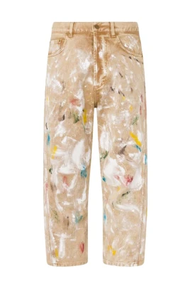 Tryckta Stretch Cotton Bull-Byxor