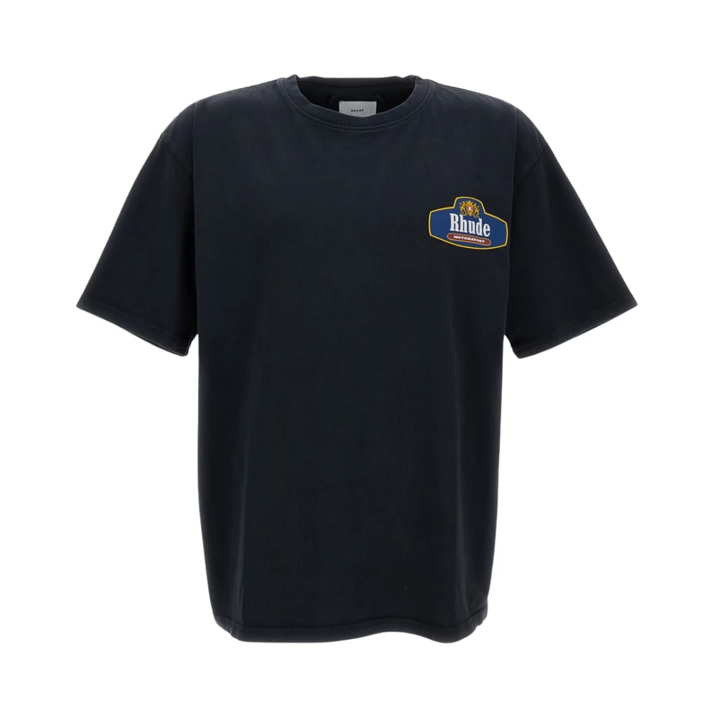 Rhude Mannelijk Zwart Tops Heren, Xl, Katoen, T-Shirt