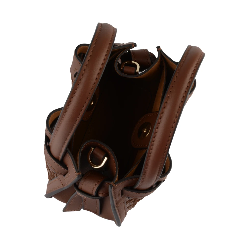 Pourchet Paris Braided Blossom Handtas Brown Dames
