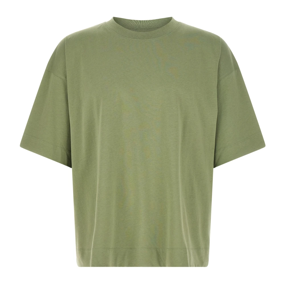 Dries Van Noten Men's Green Heno Cotton Jersey Crew Neck T-Shirt