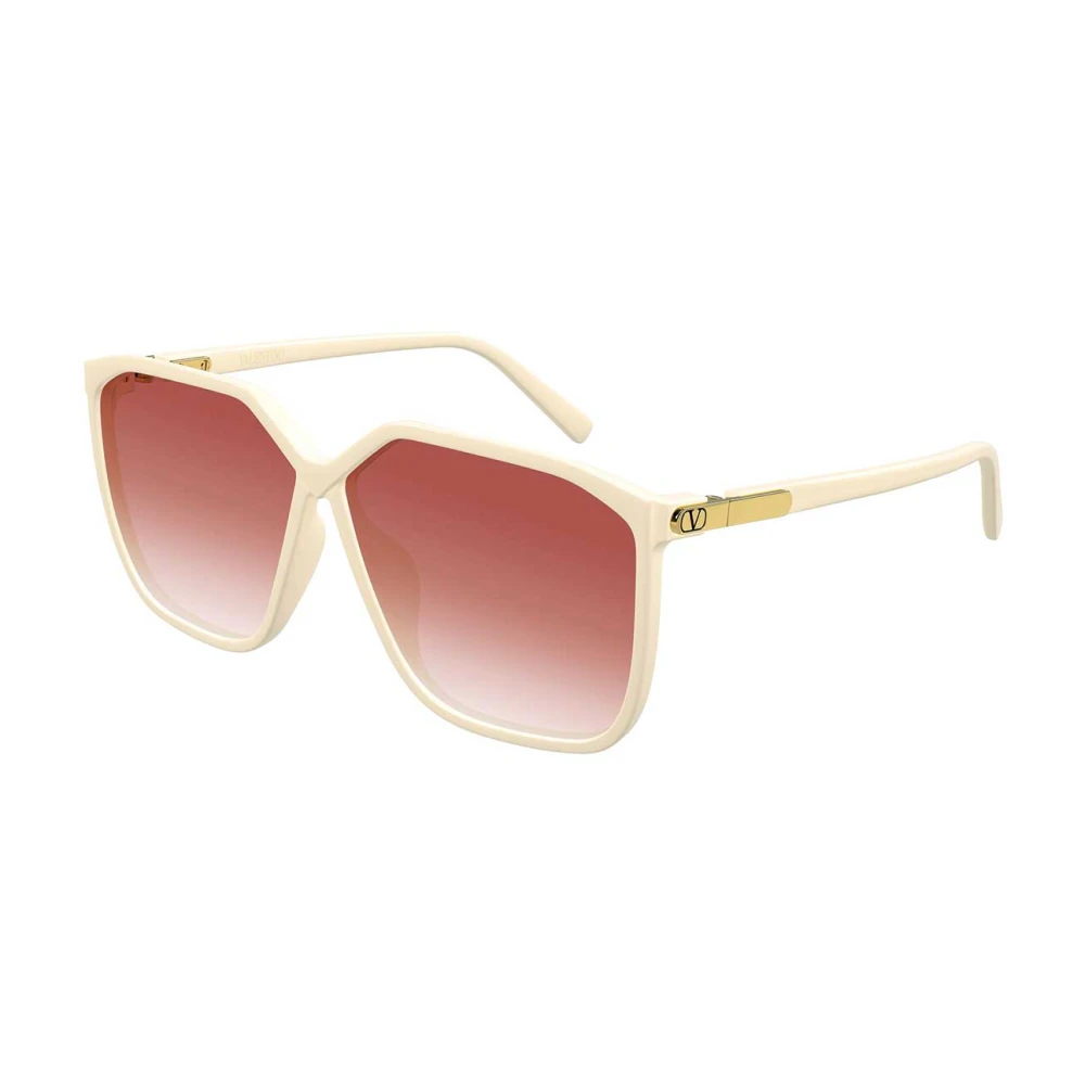 Valentino White Sunglasses, Unisex, 59 Mm, Oversized Square Sunglasses