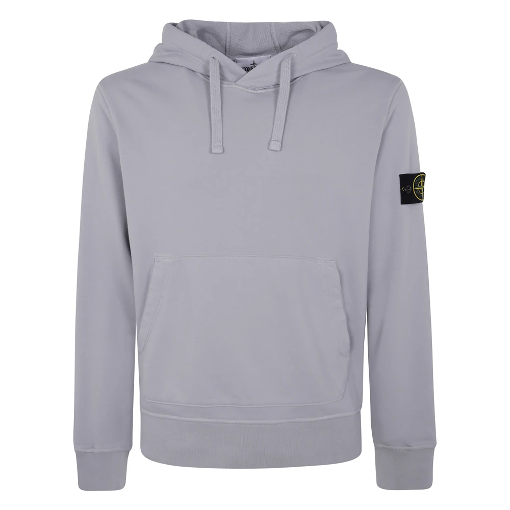Stone Island Casual Hoodie voor Mannen Gray Heren