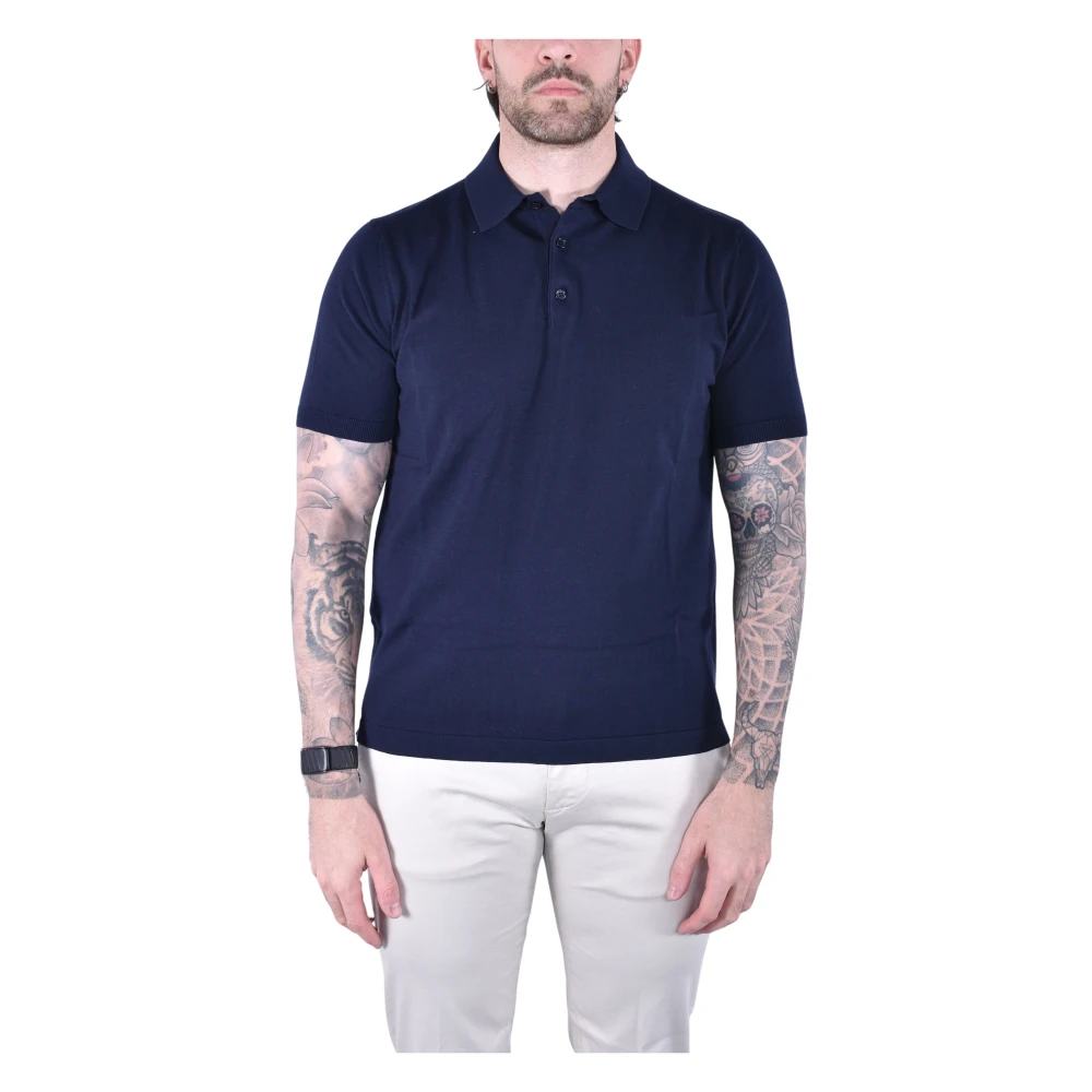 Kangra Blue Polo Shirts, Male, 3XL, Short-Sleeve Cotton Polo