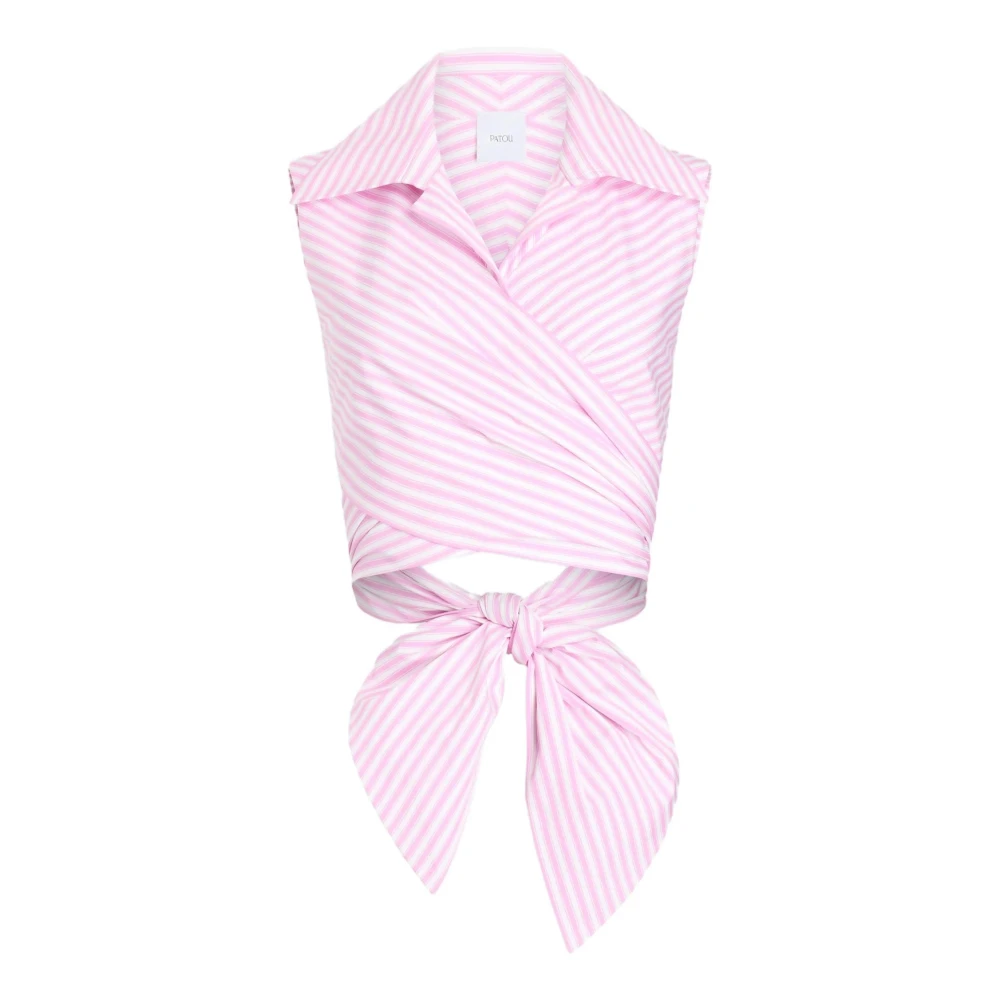 Patou Women's Pink Sleeveless Tops, S, Top With Cross