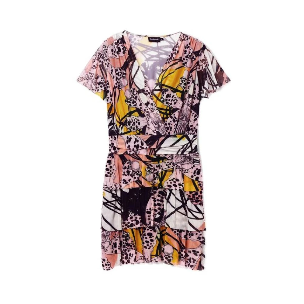 Desigual Multicolor Stijlvolle Korte Jurk voor Vrouwen Multicolor Dames