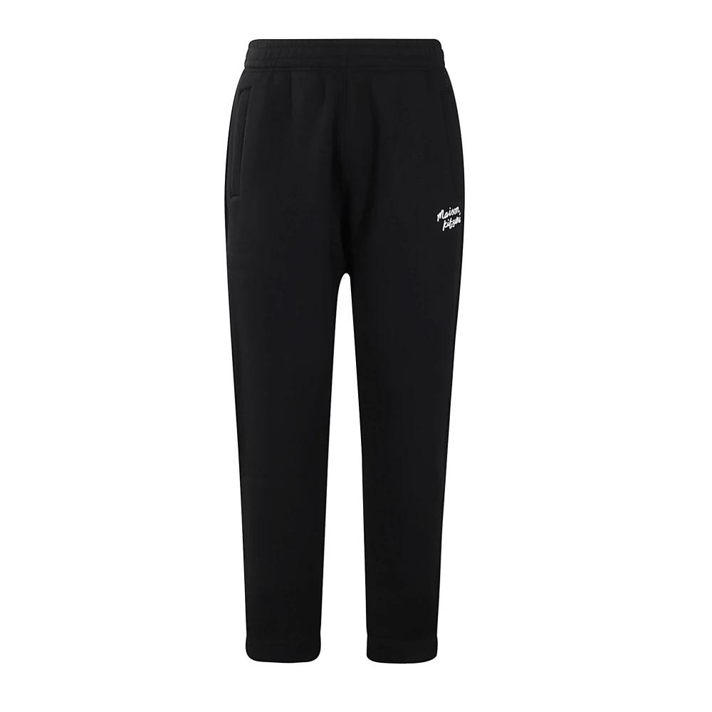 Maison Kitsuné Comfortabele Joggingbroek voor handschrift Black Heren