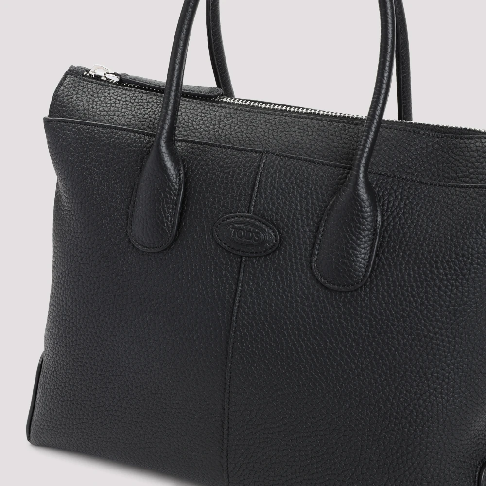 TOD'S Zwarte Shopper Tas Black Dames