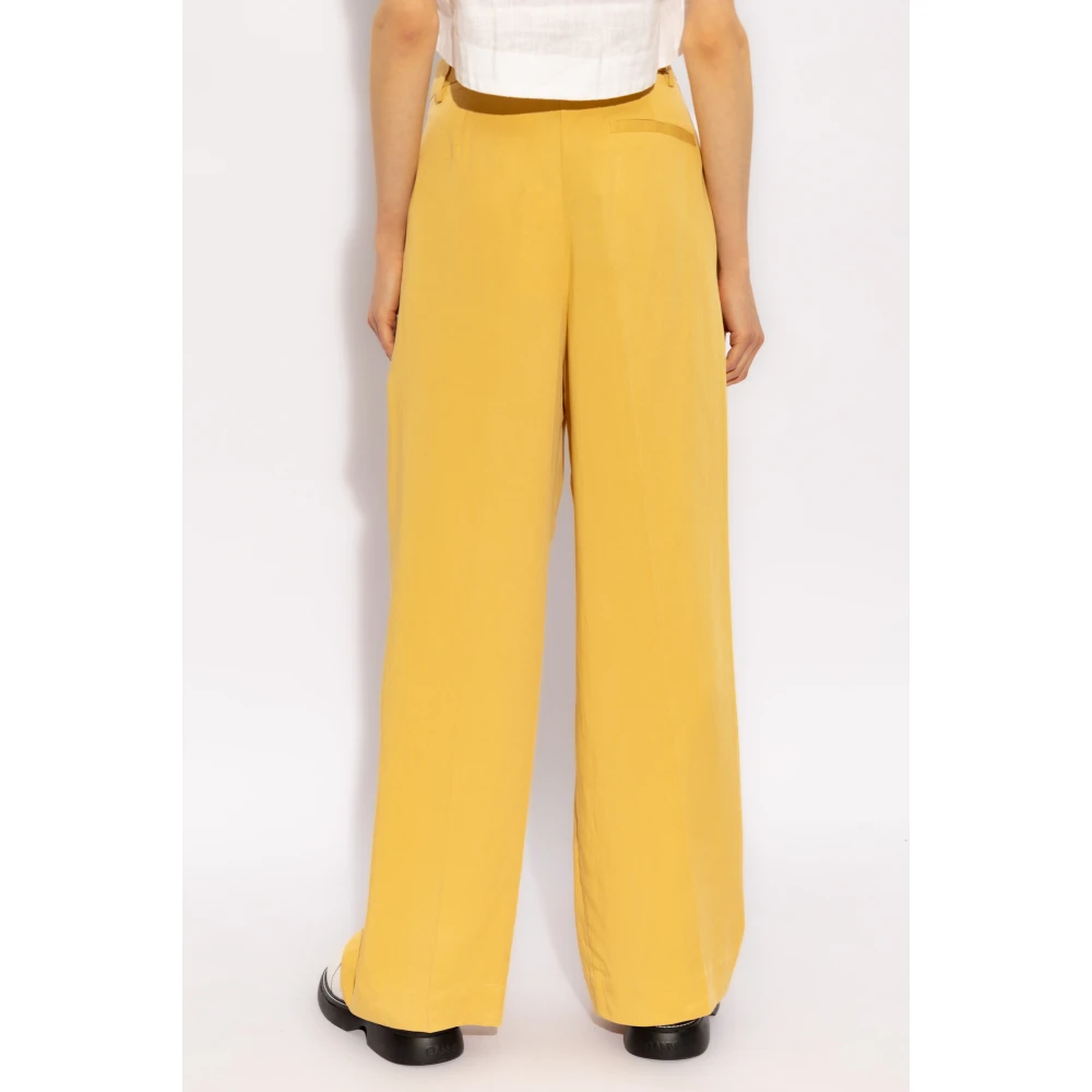 Munthe Kosmila plooi-front broek Yellow Dames