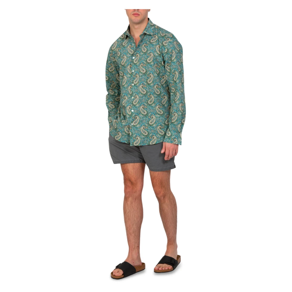 MC2 Saint Barth Paisley Shirt voor Mannen Green Heren