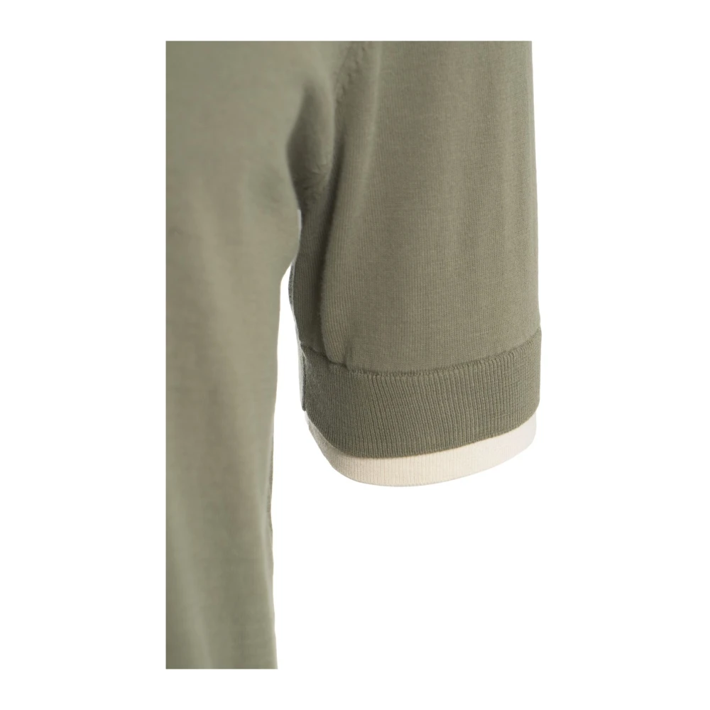 Paolo Pecora Groene Crew Neck T-shirt Stijlvol Green Heren