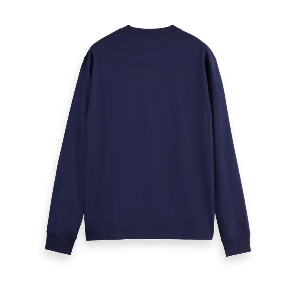 Scotch & Soda Logo Longsleeve Pullover Blue Heren